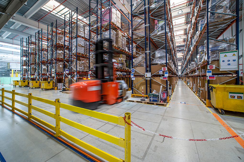 Shipping Warehouse with forklifts